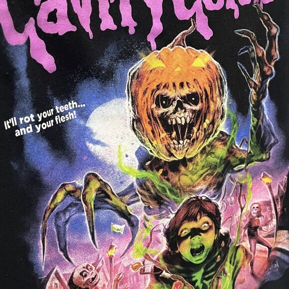 Cavity Colors Tank Top Girl’s Large Black Haunted Candy Graphic Halloween Spooky - Picture 4 of 7